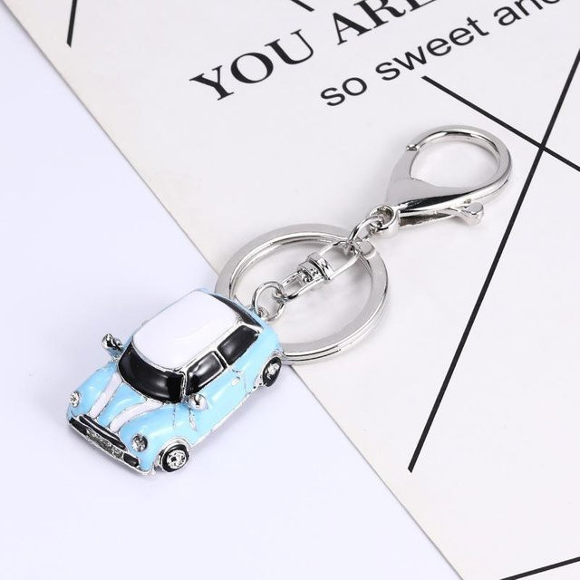 CHIC STUDIO Schlüsselanhänger Metall, Mini Cooper S JCW One Countryman, weiß - Bild 1