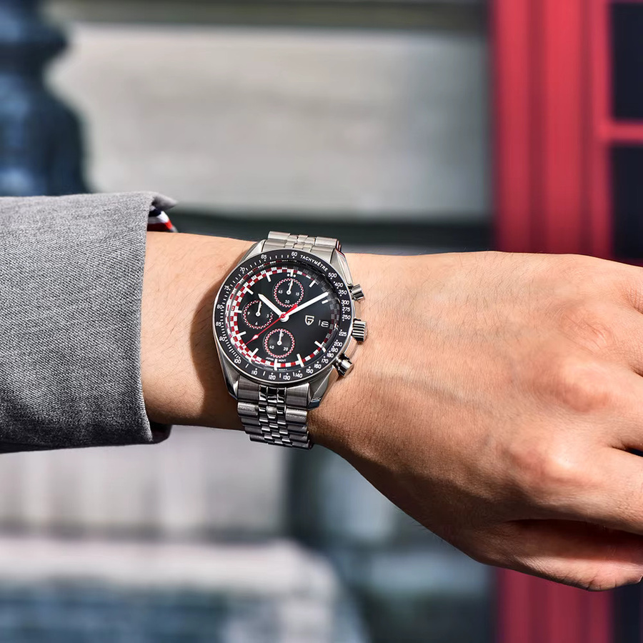 Pagani Design Chronograph, Quarz, Edelstahl, Silber, Herren - Bild 4