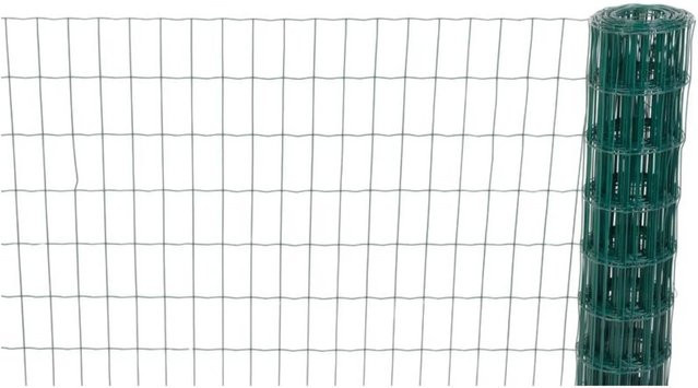 PROREGAL Maschendrahtzaun FENCY Vierkantgeflecht in Grün, H: 1,5 m, L: 10 m, Maschenweite: 100 x 50 mm, Drahtstärke: 2,20 mm, PVC-beschichtet - Bild 1