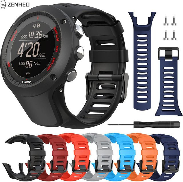 ZENHEO Uhrenarmband Silikon, 24 mm, Schwarz, Unisex - Bild 1