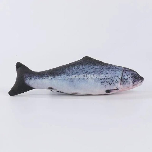 Do CO Simulation Fisch Katzenspielzeug, Weiches Plüsch, 3D Fischform - Bild 1