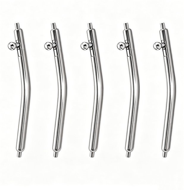 Uhrenarmband-Federstege Edelstahl, gebogen, 1,5 mm, Silber - Bild 1