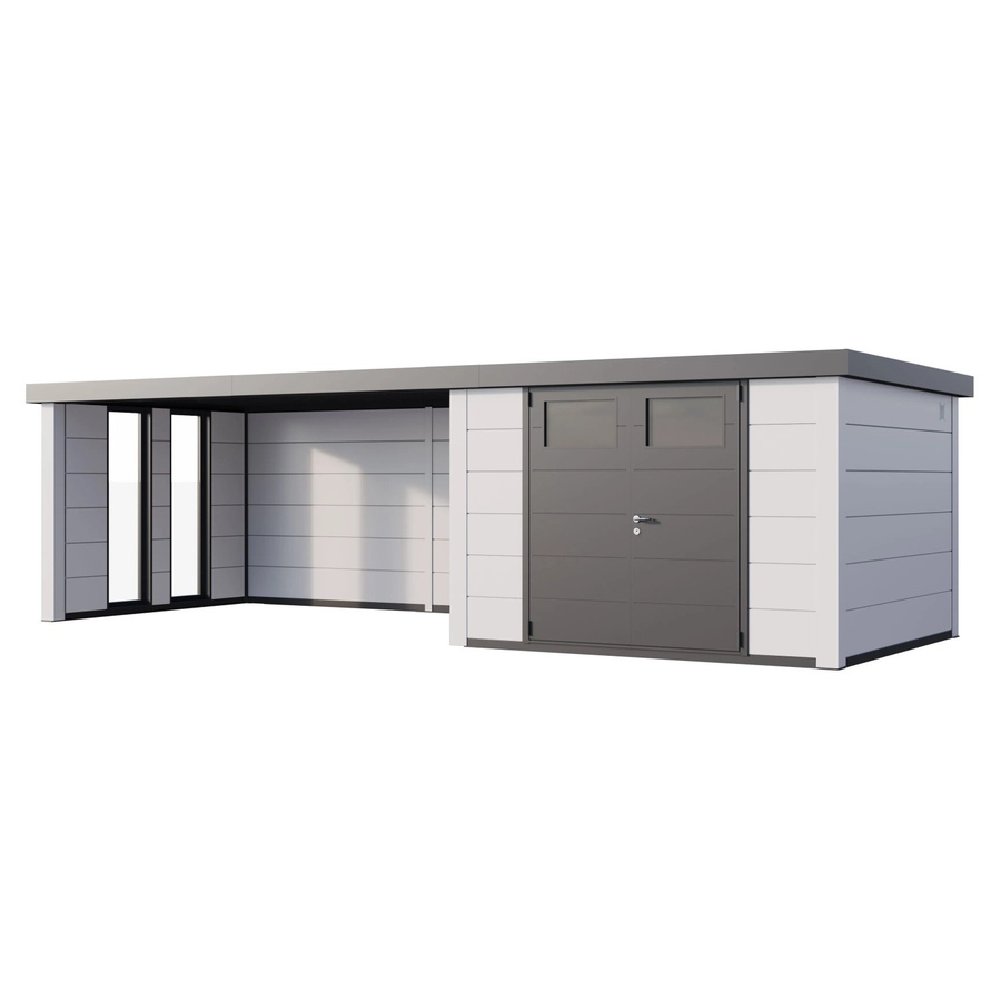 Telluria Gerätehaus Classico 3330 Lounge XL mit linkem Fenster in Weiß, B/H/T: 792 x 298 cm - Bild 2