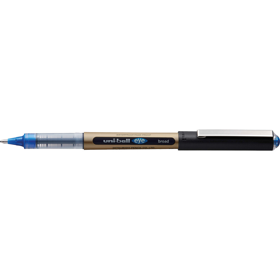 uni-ball Tintenroller eye broad in Blau mit Gold-Akzenten - Bild 2