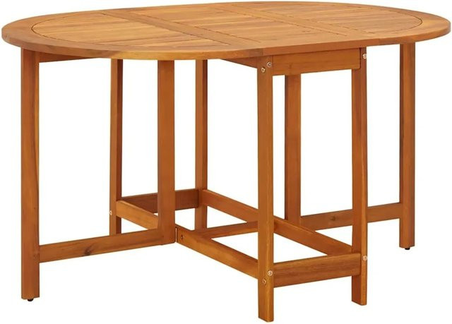 vidaXL Gartentisch aus geöltem Akazienholz in Braun, B/T/H: 130 x 90 x 72 cm - Bild 1