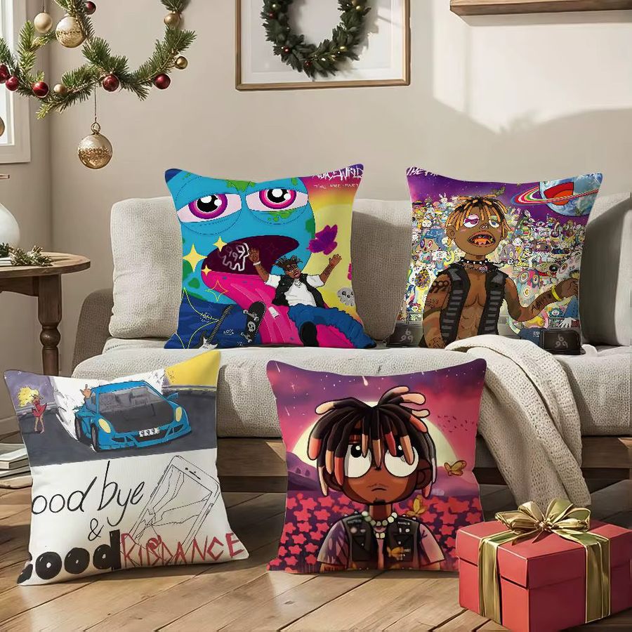 Singer J-Juice WRLD-MT The Party Never Ends Kissenbezug in Multicolor mit unsichtbarem Reißverschluss - Bild 3