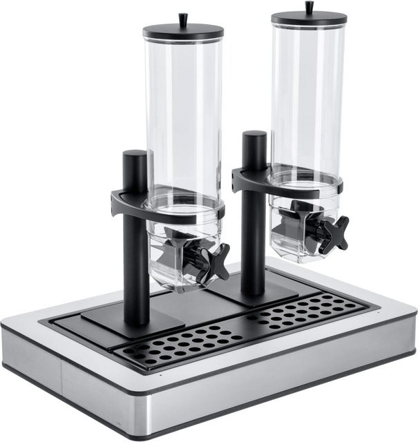 VEGA Müslispender Fundale doppelt, GN 1/1, 2x 4l, Edelstahl/Weiß/Transparent/Schwarz, Rechteckig, B: 42,5 cm, T: 63,0 cm, H: 64,7 cm - Bild 1