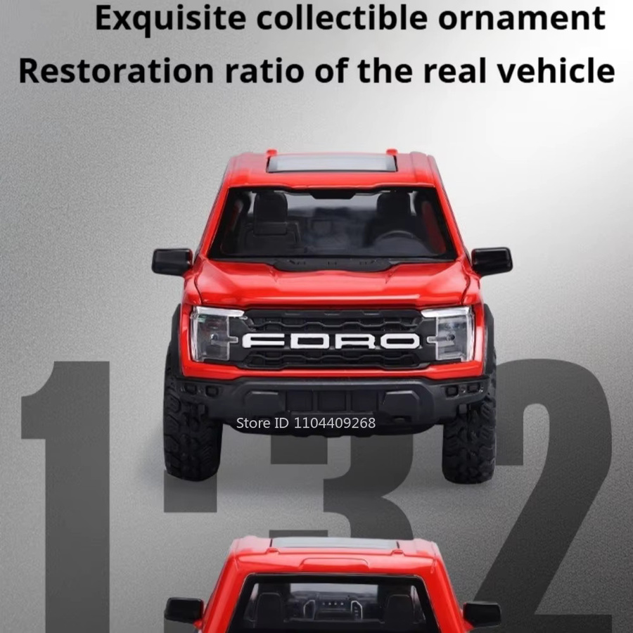 MAKEDA F150 RAM Pickup Modellauto, 1:32 Maßstab, mit Musik und Licht - Bild 3