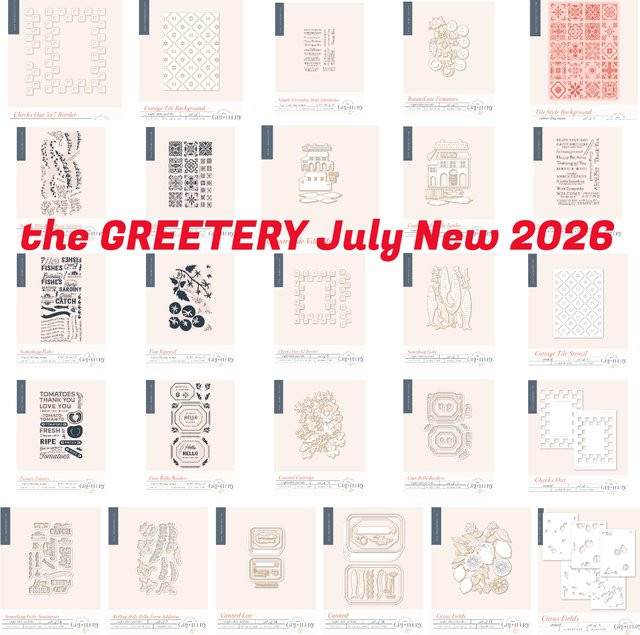 July The Grettery Countryside Sentiments Metall-Stanzformen und transparente Stempel für Scrapbooking und DIY-Projekte - Bild 1