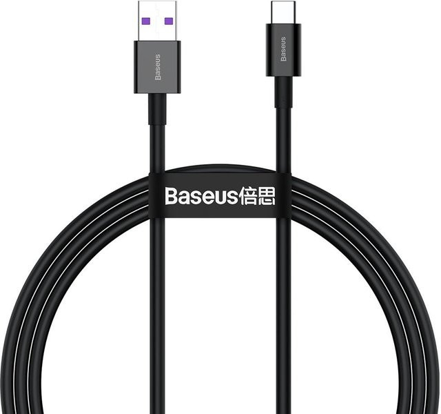 Baseus Superior USB-A auf USB-C Daten- und Ladekabel 66W Schwarz CATYS-A01 2m - Bild 1
