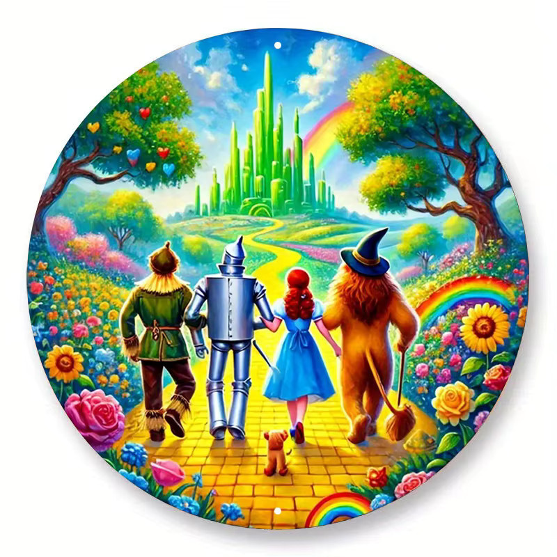 Potdemiel Vintage Wandkunst Wizard of Oz Metall-Deko Gelbe Backsteinstraße B/H: 20 x 20 cm - Bild 4