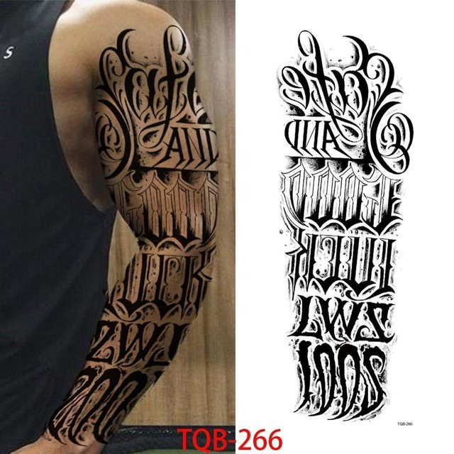 Temporäre Tattoo-Ärmel Flower Love, Unisex - Bild 1