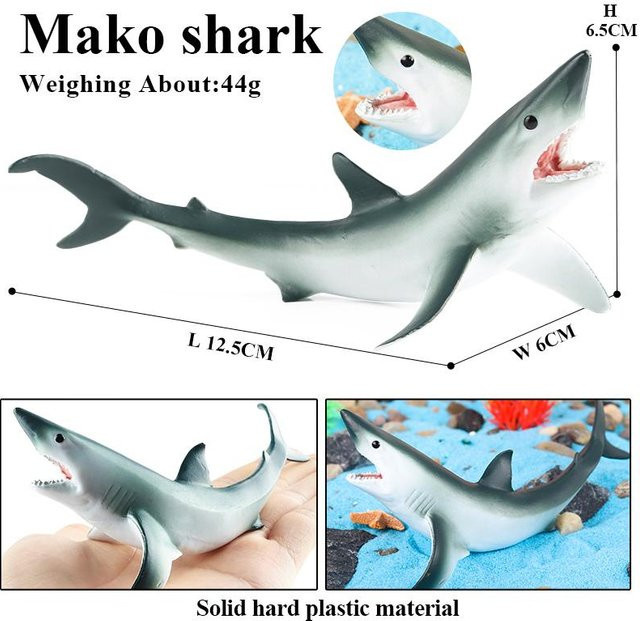 Oenux Meeresleben Weißer Hai Delfin Megalodon Wal, Actionfigur, ab 3 Jahre - Bild 1
