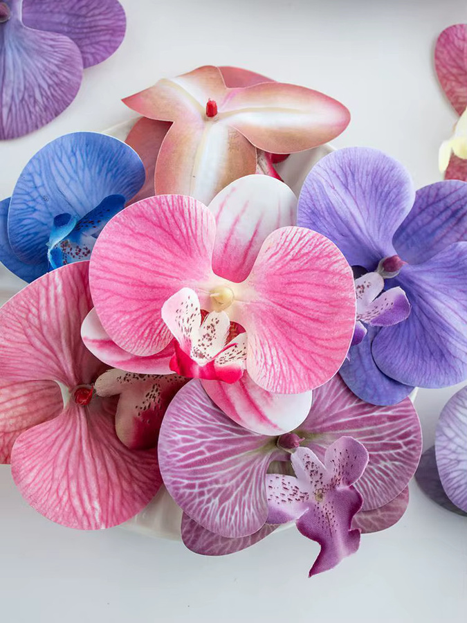 ZQCY Künstliche Thai Schmetterlings Orchideen in Multicolour für DIY-Haarschmuck und Hochzeitsdekoration - Bild 2