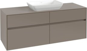 V&B Waschtischunterschrank Collaro in Graphit Grau Matt mit LED-Beleuchtung B/H/T: 140 x 54,8 x 50 cm - Bild 1