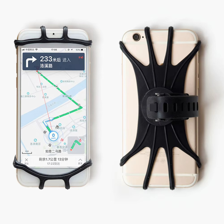 LAIMANEI Stoßfeste Fahrradlenker-Telefonhalterung und GPS-Navigationshalterung für dein Fahrrad in Orange oder Schwarz - Bild 2