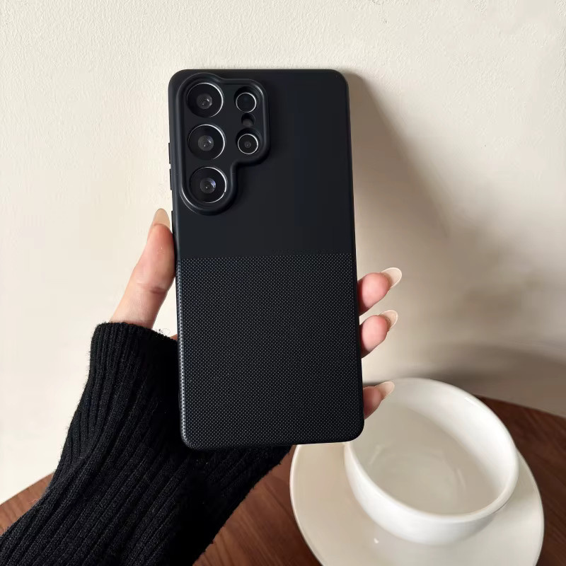 Silikon-Handyhülle mit Business-Textur und Polka Dot Muster für Samsung Galaxy A14 A54 A03 Core A03S A02S A13 A23 A12 A32 A22 4G in Blau - Bild 3