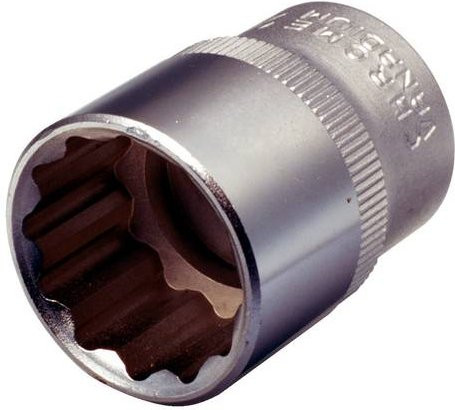 KS Tools 1/2 Zoll 12-kant-Stecknuss in Silber aus Chrom-Vanadium-Stahl, 13 mm - Bild 1