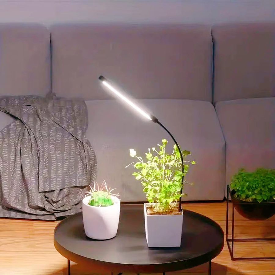 Dimmbare Plug-and-Play Vollspektrum-Pflanzenwachstumslampe mit USB-Timer in Schwarz für die Innenraumbegrünung - Bild 2