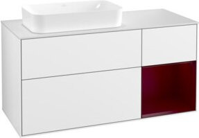V&B Waschtischunterschrank Finion mit Wandbeleuchtung in Weiß, B/T/H: 120 x 50,1 x 50,1 cm - Bild 1