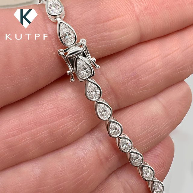 KUTPF Tennisarmband, 925 Sterlingsilber, Moissanit, Damen - Bild 1