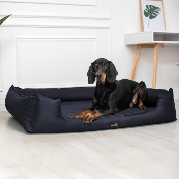 Tierlando GOOFY Orthopädisches Hundebett aus Polyester mit Matratzenschoner, Dunkelblau, B/T/H: 90 x 75 x 22 cm - Bild 2