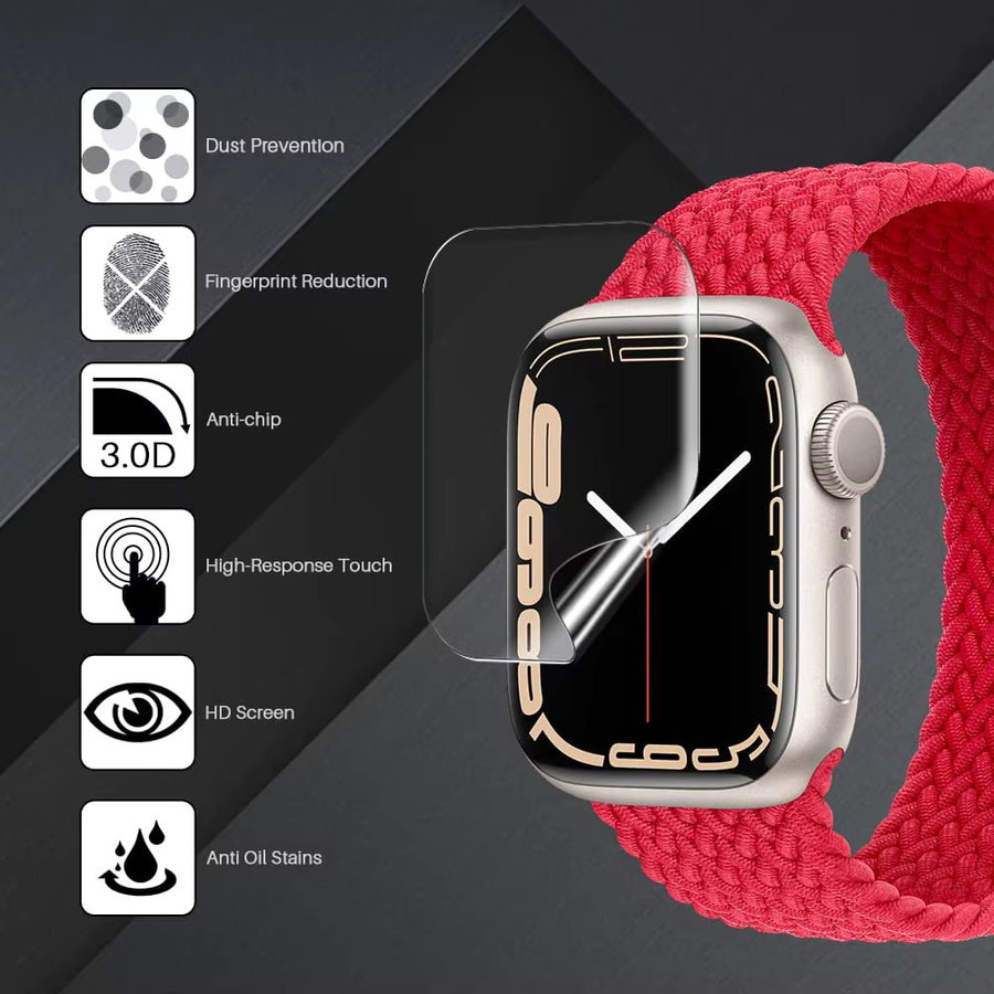 RWBANDS Hydrogel Film für Apple Watch, transparent, Unisex - Bild 2