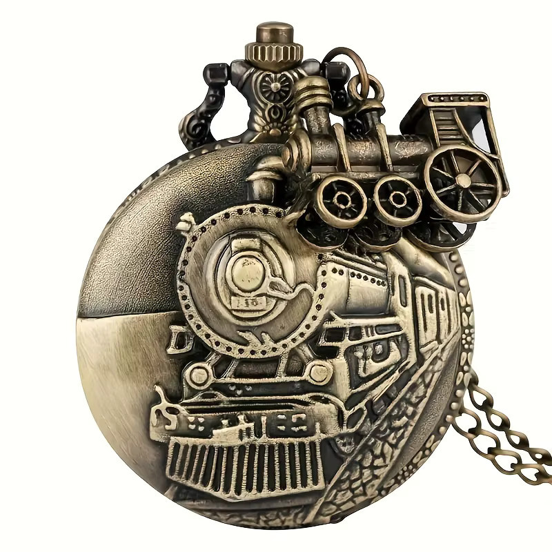 TINUORA Taschenuhr, Quarz, Messing, Gold, Unisex - Bild 2