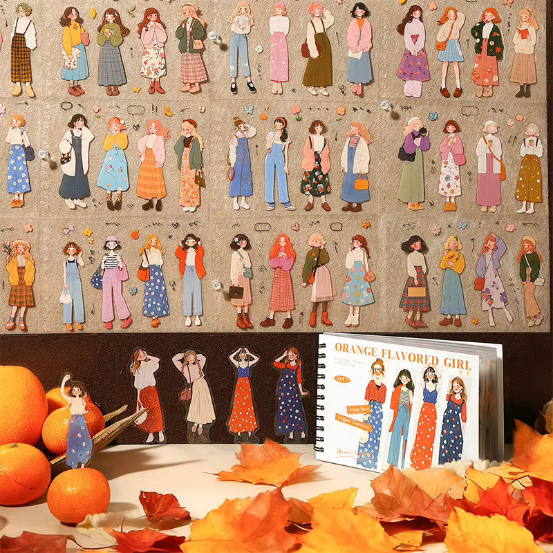 50 Stück bunte Cartoon-Aufkleber für Mädchen als süße DIY-Dekoration für Scrapbooking und Alben - Bild 3