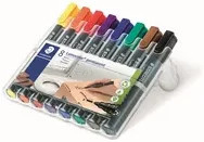 STAEDTLER Lumocolor 352 Permanentmarker Set, 8er-Pack, farbsortiert, feine Spitze - Bild 1