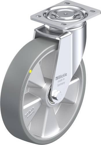 Blickle Lenkrolle LH-ALTH 250K-AS in Silber und Grau mit Schraubbefestigung aus Stahl, Rad-Durchmesser: 250 mm, Tragfähigkeit: 900 kg - Bild 1