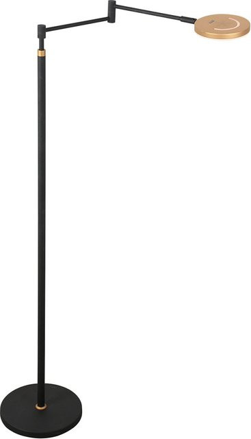 Steinhauer Soleil 3515 LED-Stehleuchte mit Akku in Schwarz/Gold, dimmbar und höhenverstellbar mit Tunable White (2200K - 4000K) - Bild 1