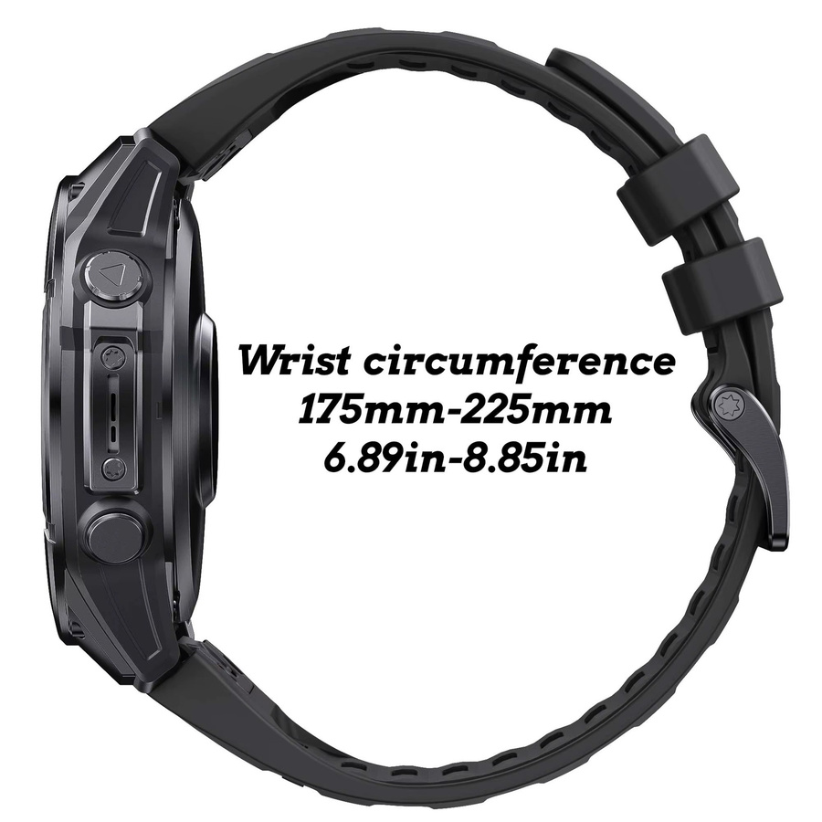 Runcool Silikonarmband Ersatzset für Garmin Fenix 8, Epix Pro, Enduro 3 und Fenix 7/6 Serie, Breite: 22 mm und 26 mm - Bild 3