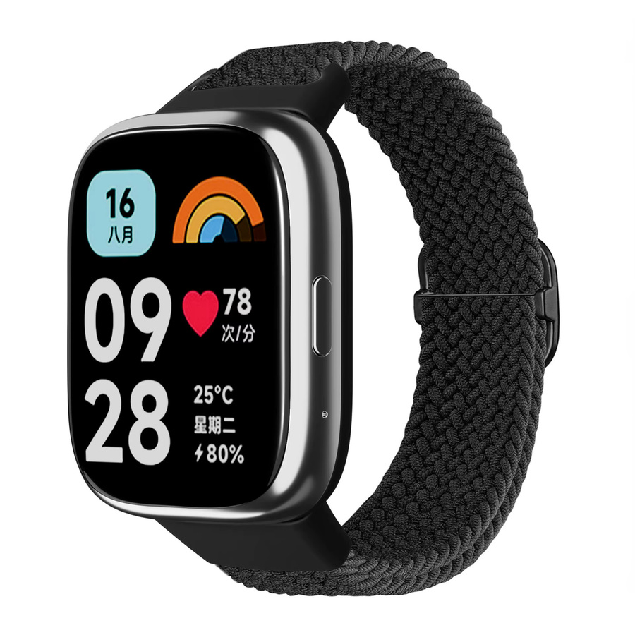 Uhrenarmband Xiaomi Redmi Watch 3, Nylon, Schwarz, Unisex - Bild 2