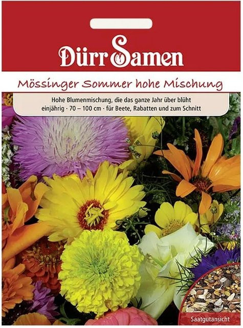 Dürr Samen Mössinger Blumenmischung Hohe Abmischung für 6 qm zur Aussaat in Beeten und Rabatten - Bild 1
