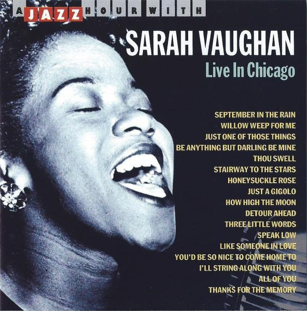Sarah Vaughan - Live in Chicago CD Jazz Hour 1994 White - Bild 1