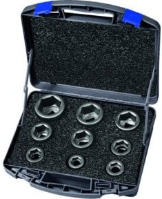 ASW Kraftstecknusssatz 740 KS 9 OL 11-tlg. in 3/4 Zoll aus Edelstahl, Silber/Grau - Bild 1