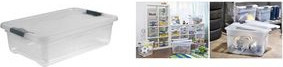 Keeeper Aufbewahrungsbox mit Deckel, rechteckig, transparent, stapelbar - Bild 1