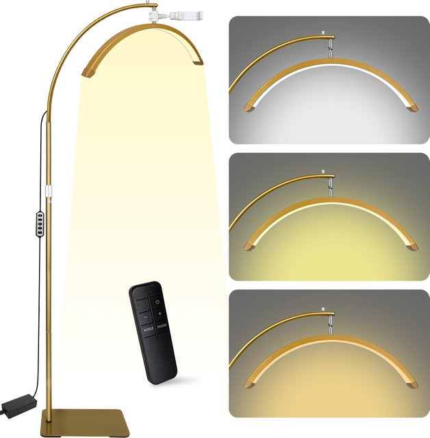23-Zoll LED Halbmondlicht mit verstellbarer warmer und kalter Beleuchtung und Telefonhalter für Make-up, Wimpern und Tattoo - Bild 1