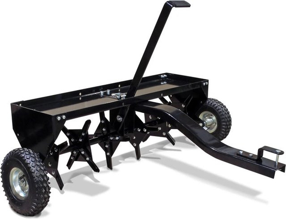 Wiltec Aerifizierer für Aufsitzmäher und Rasentraktor, Schwarz, Breite: 90 cm