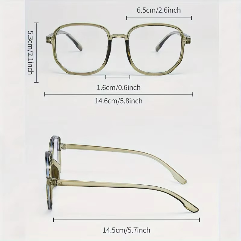 DIXSG Korrektionsbrille Damen, Vollrand, Square, Kunststoff, transparent - Bild 1