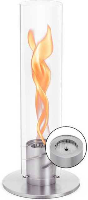 Höfats Tischfeuer SPIN 1200 Green Living in Silber mit Borosilikatglas - Bild 1