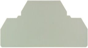 Weidmüller Abschlussplatte ZAP/TW ZDK2.5 in Grau, B: 79 mm, H: 1,5 mm, T: 43 mm - Bild 1