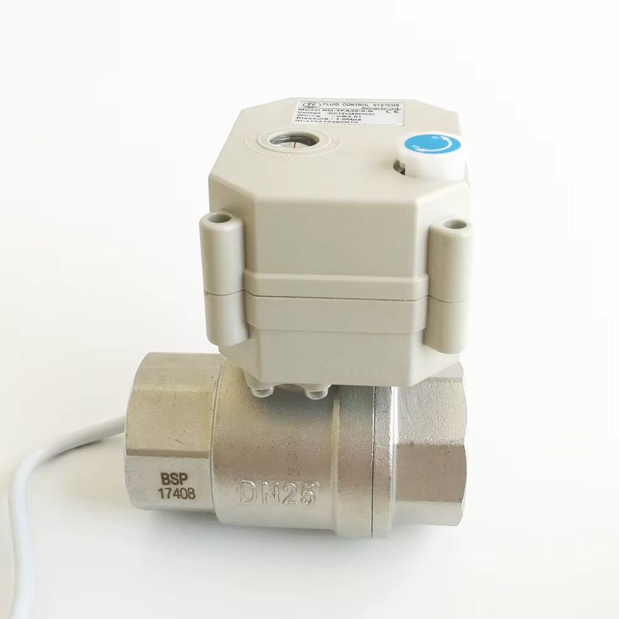 Motorisiertes Edelstahlventil Tsai Fan DN25 1'' mit Metallgetriebe, IP67, Farbe: gebürsteter Edelstahl - Bild 2