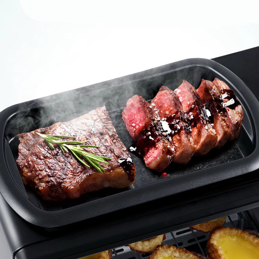 HGTUGO 3-in-1 Frühstücksmaschine in Schwarz mit Isolierbehälter, Kaffeemaschine und Backgerät für Kuchen, Steak oder Wurst - Bild 5