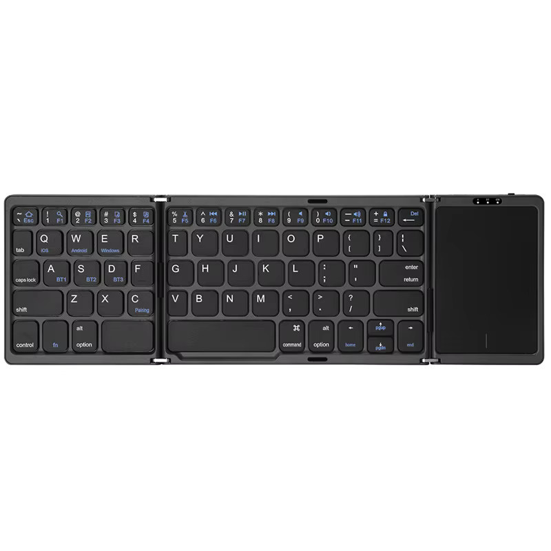 Kebidumei Faltbare Bluetooth 5.1 Mini-Tastatur mit Touchpad in Schwarz für Windows, Android und iOS - Bild 5