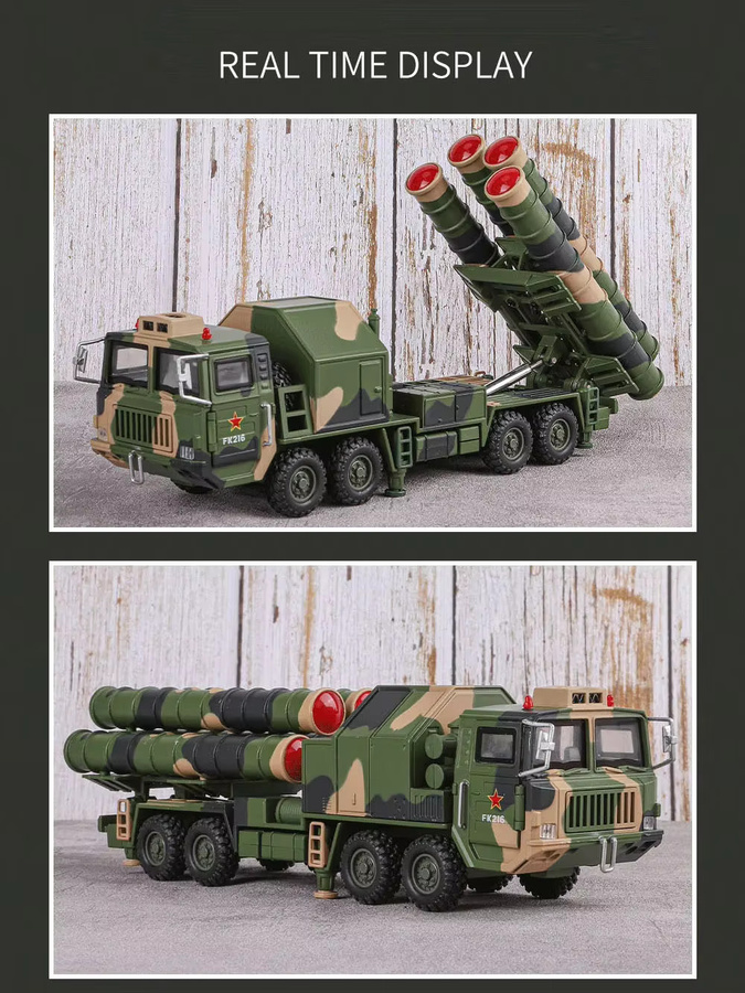 MINI AUTO HQ-9 Flugabwehrraketen T99A, Modellauto, 1:40, Metall, Gummireifen - Bild 6