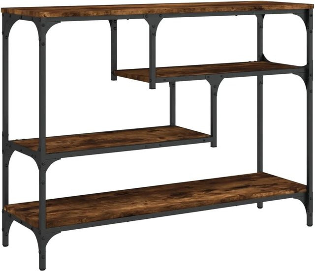 vidaXL Konsolentisch in Räuchereiche im industriellen Stil, B/T/H: 100 x 30 x 75 cm - Bild 1