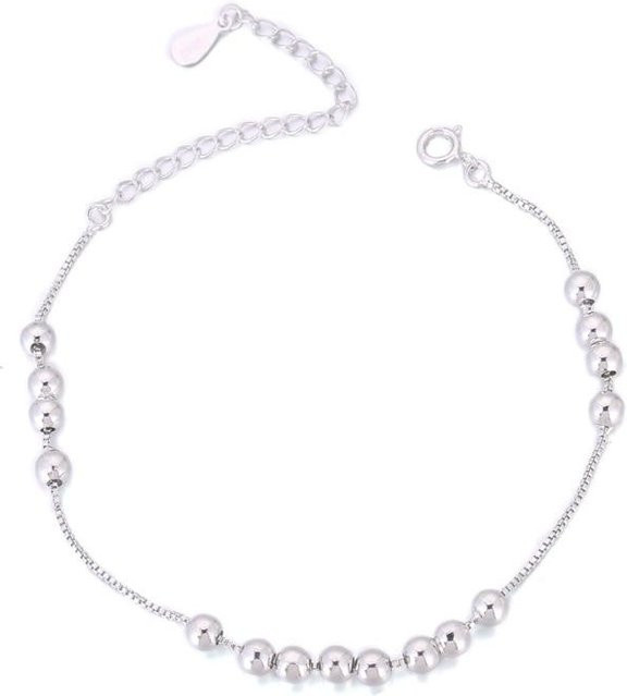 YIRAN Jewelry Fußkettchen 925 Silber, Perle, Damen - Bild 1
