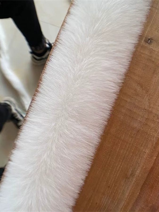 Schal-Trimmband aus Kunstkaninchenfell in Schwarz, Länge: 100 cm - Bild 5
